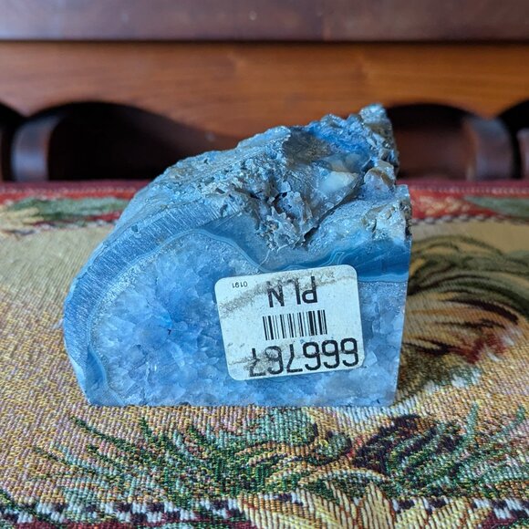 Large Blue Geode Bookend - Picture 4 of 4
